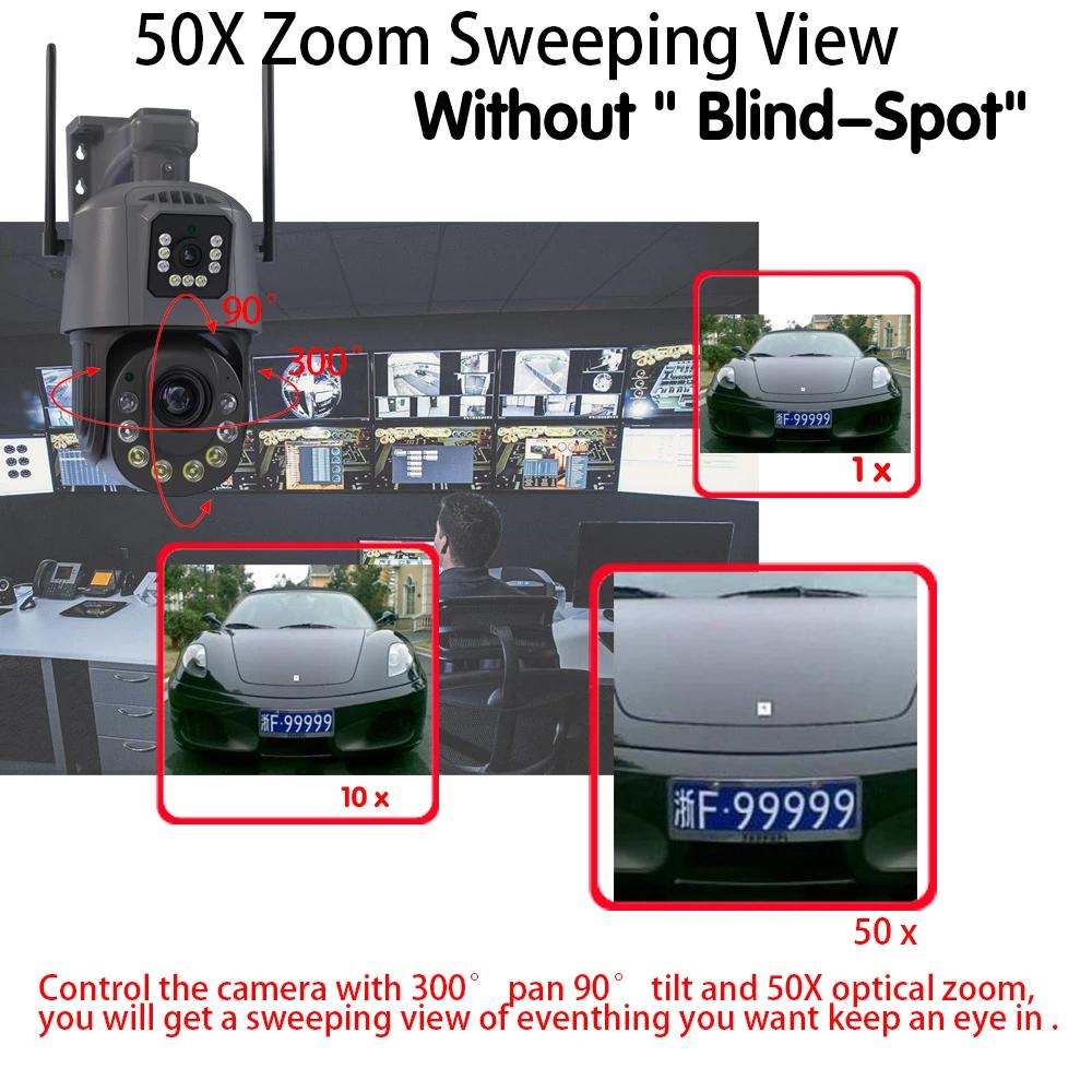 6MP Hd Icsee Wifi 36X Outdoor Waterproof Ip Home Security Ptz Dual Lens Dome Cctv Camera